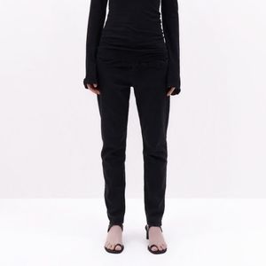 Bassike Pants • Organic Cotton Stretch • Jogger Tapered Cuff • M-L